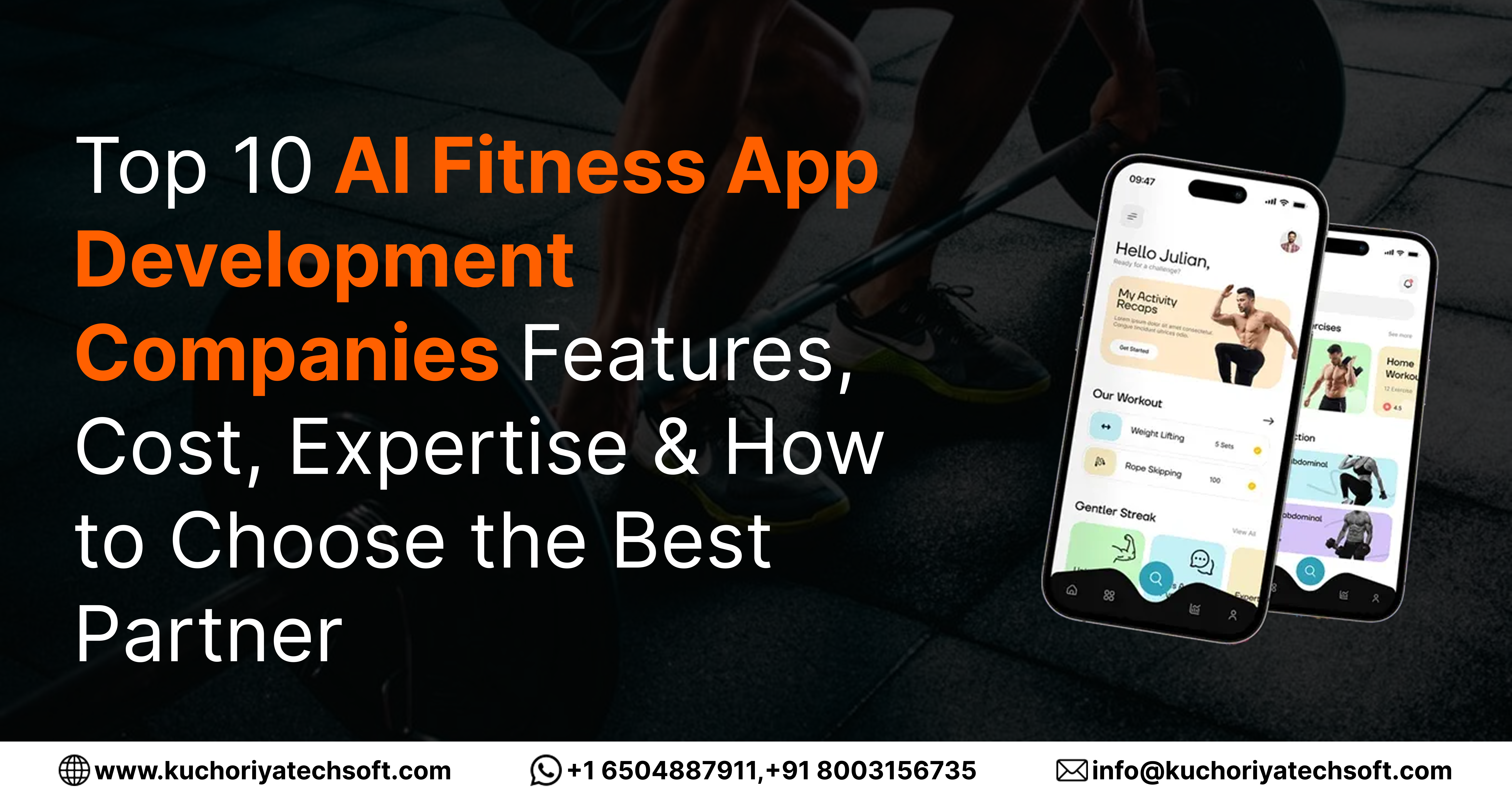Top 10 AI Fitness App Development Companies in 2026: Features, Cost, Expertise & How to Choose the Best Partner 